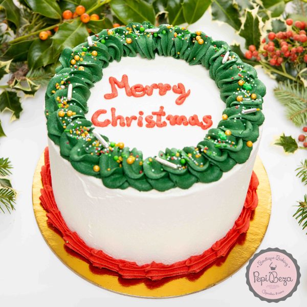 Merry Christmas White Cake