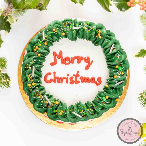 Merry Christmas White Cake