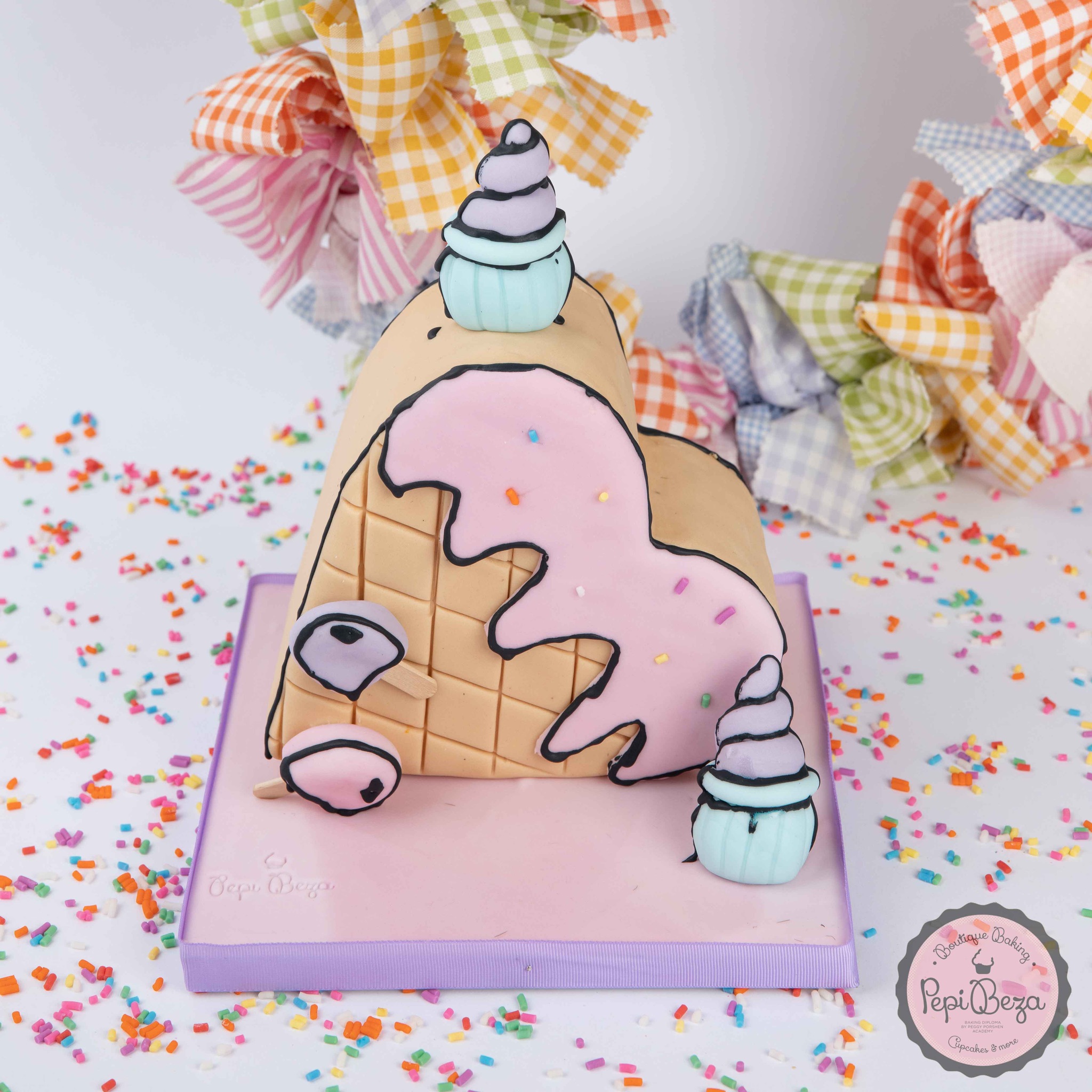 Cartoon Heart Party Cake