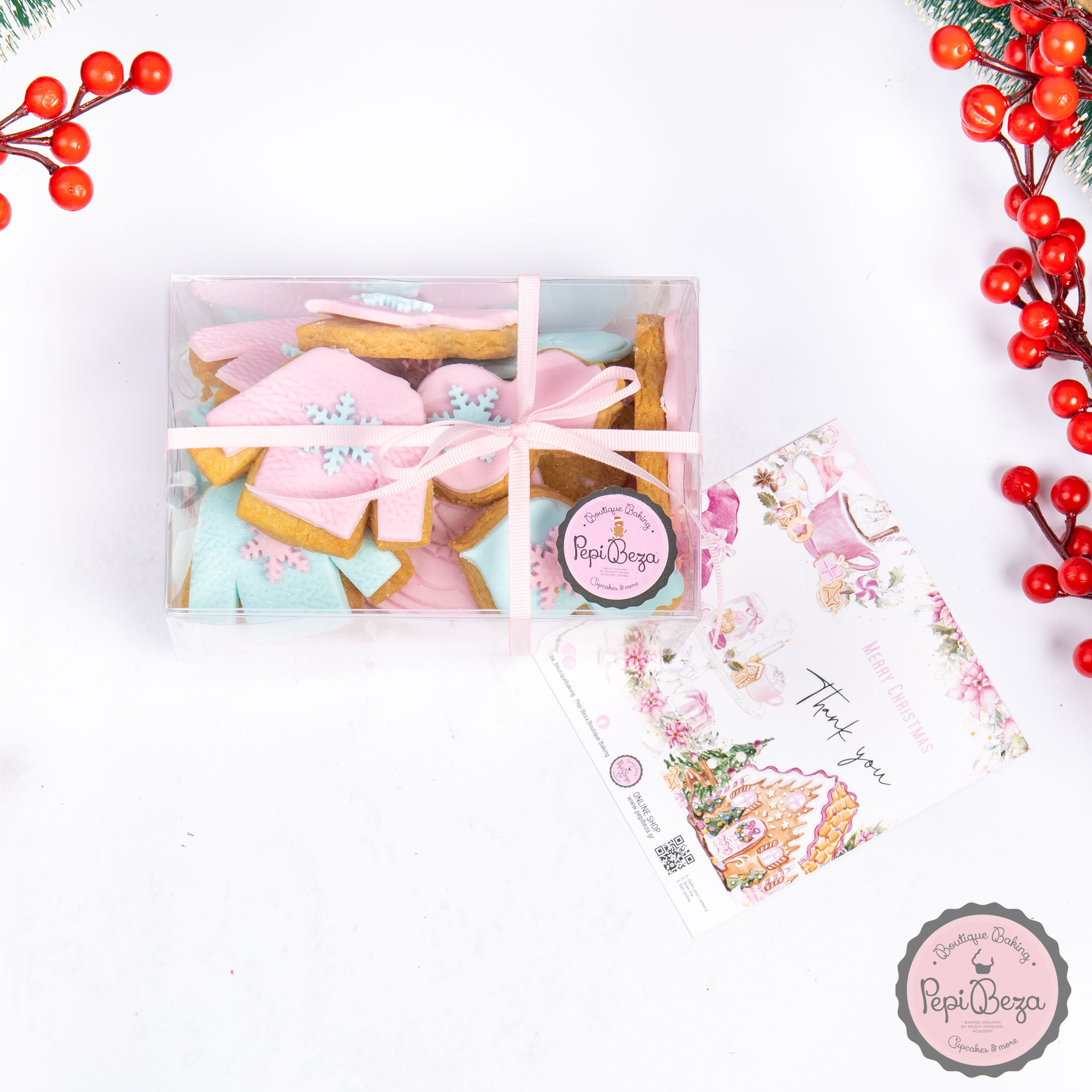 Christmas Mini Cookies – Pink BOX