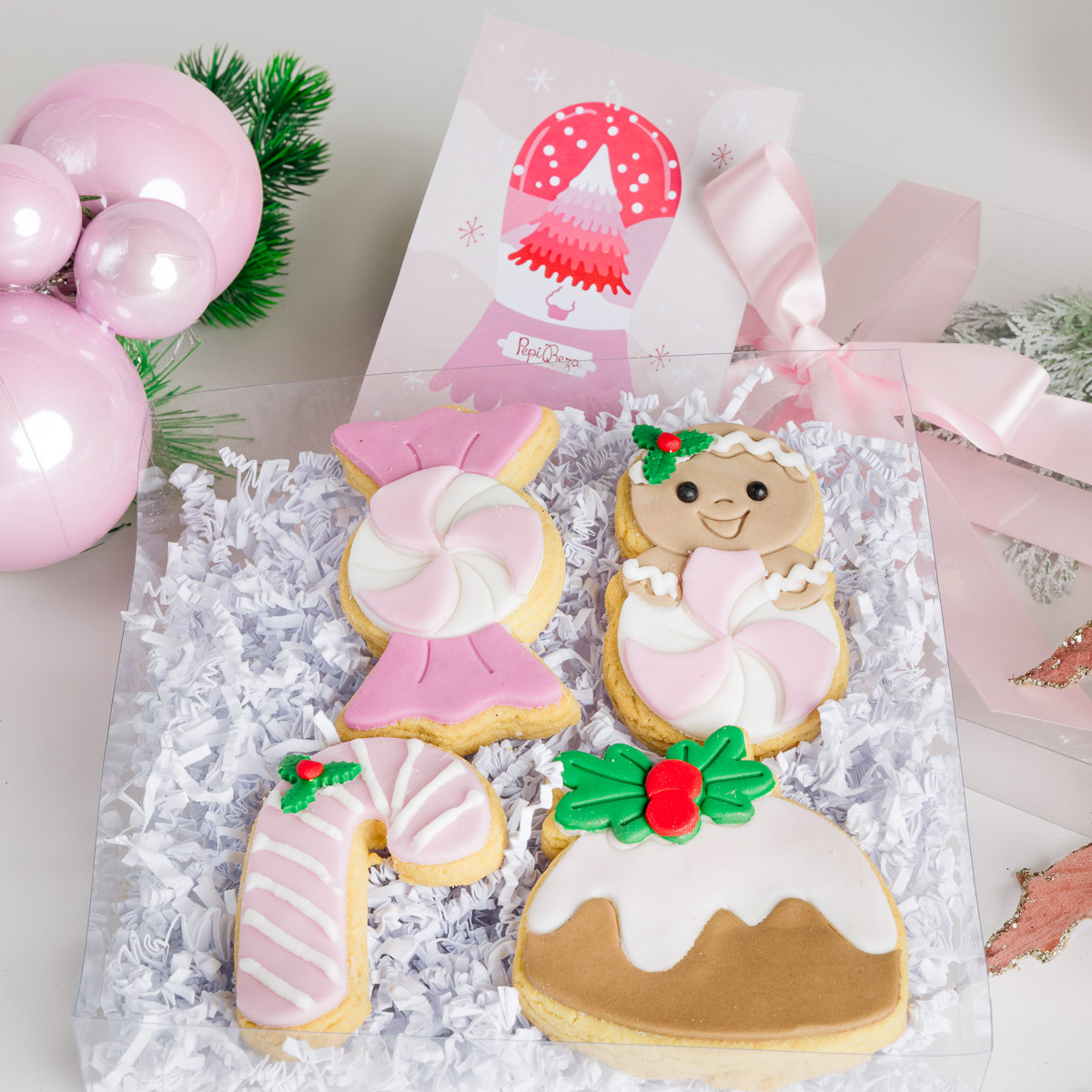 Pink Christmas Cookies