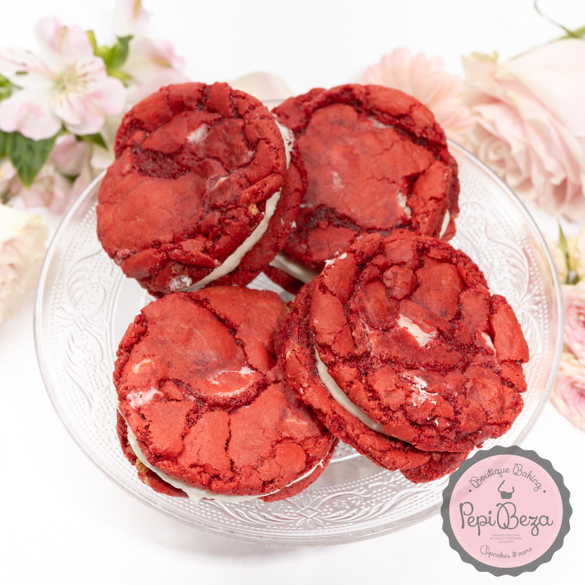 Red Velvet γεμιστά Soft Cookies