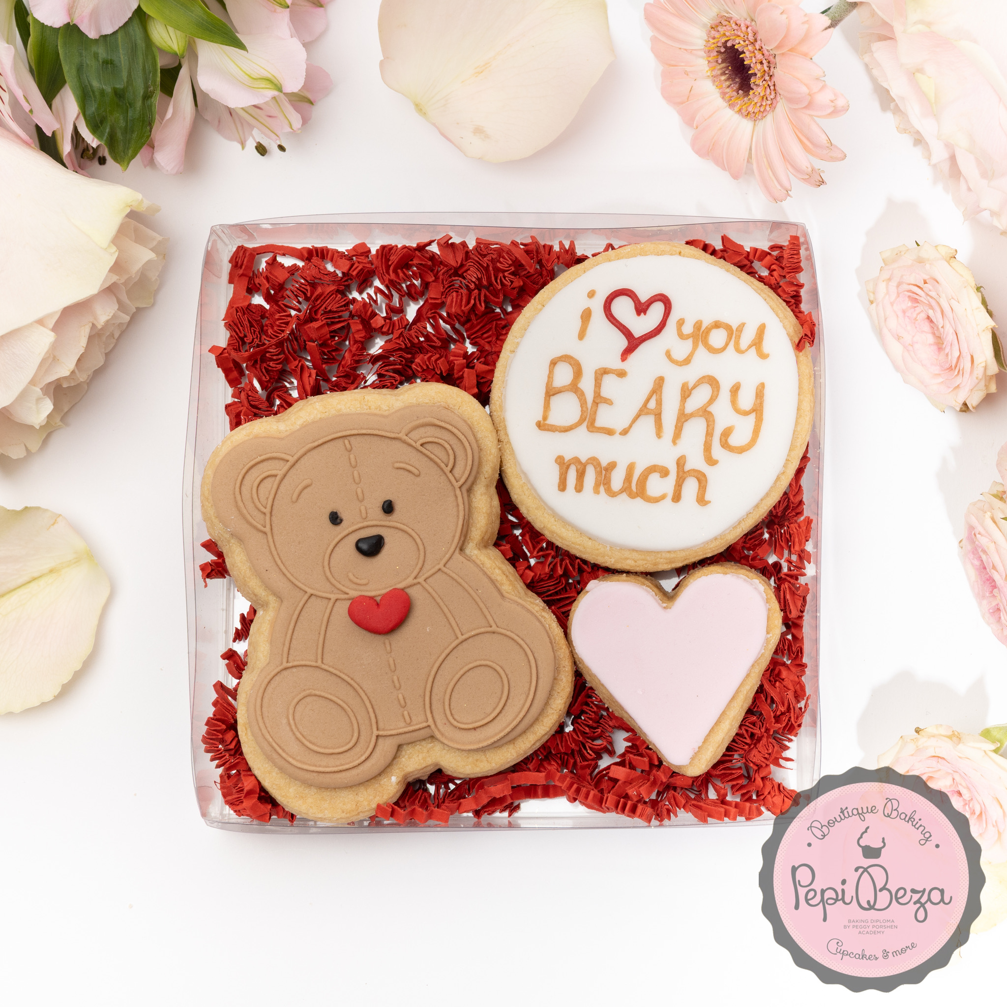 I Love You BEARY much love cookies