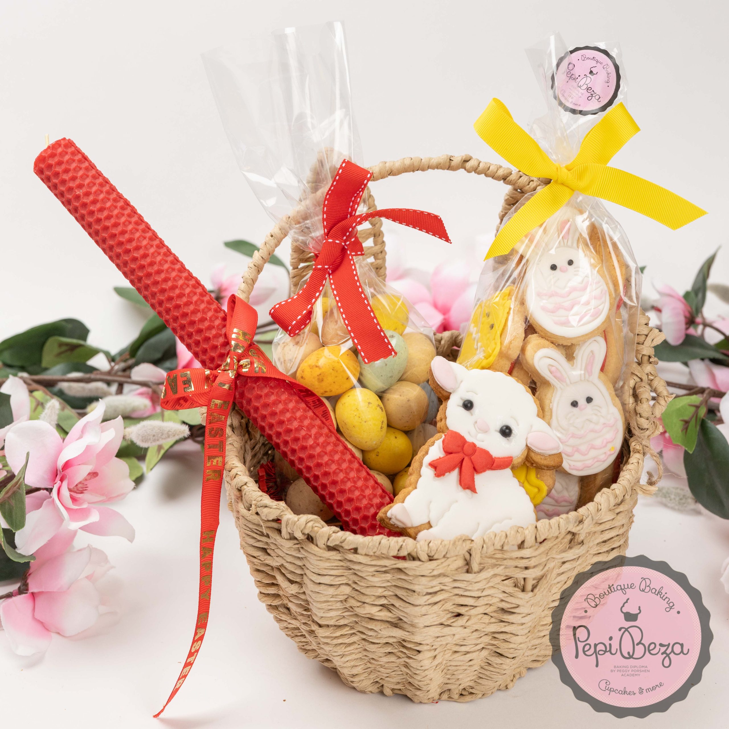 Easter Gift Set Καλάθι Κάφε –  2 Λαμπάδες