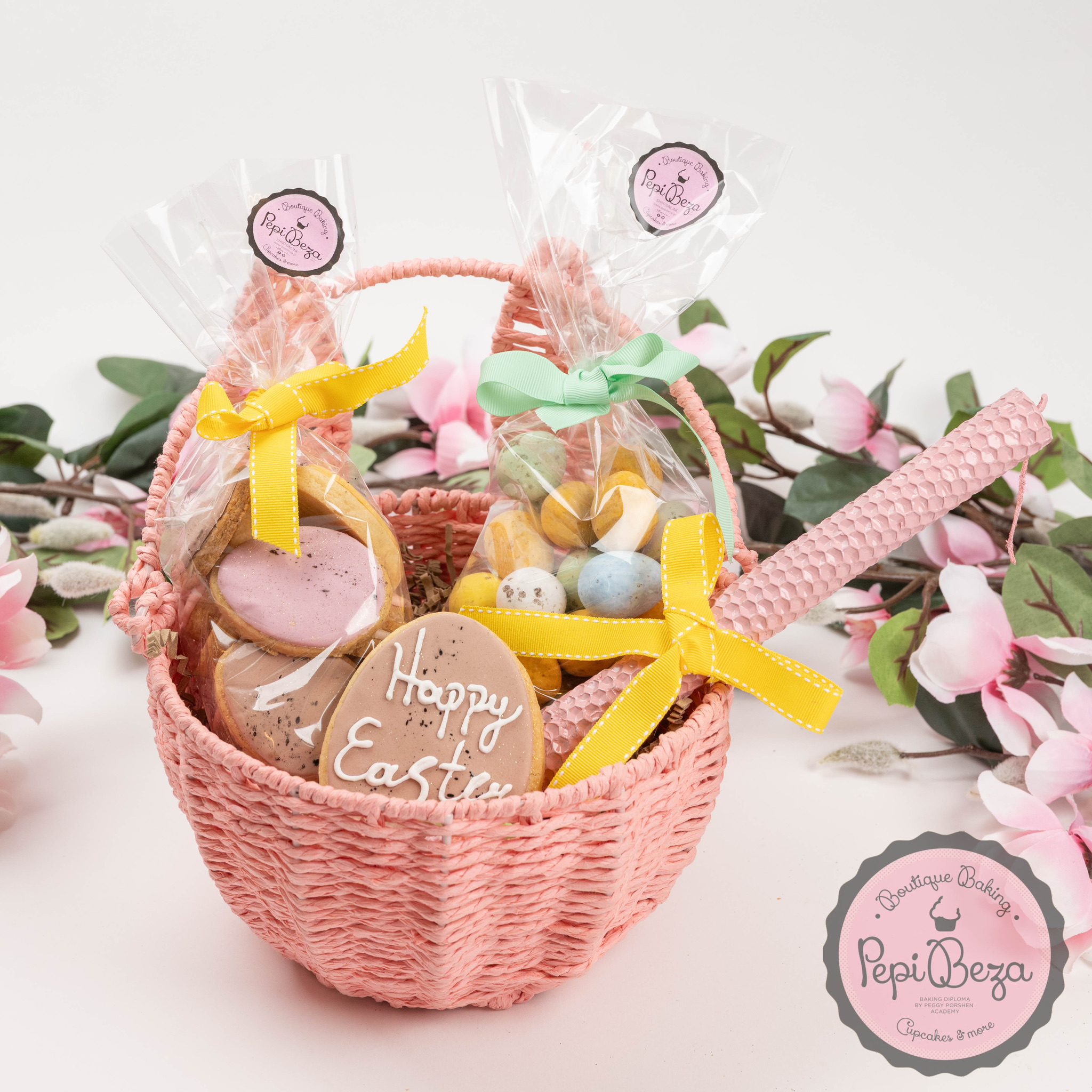 Easter Gift Set Καλάθι Ροζ – Λαμπάδα